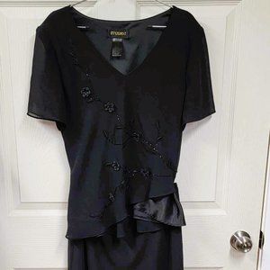 Studio One Black Beaded 2 piece Dress